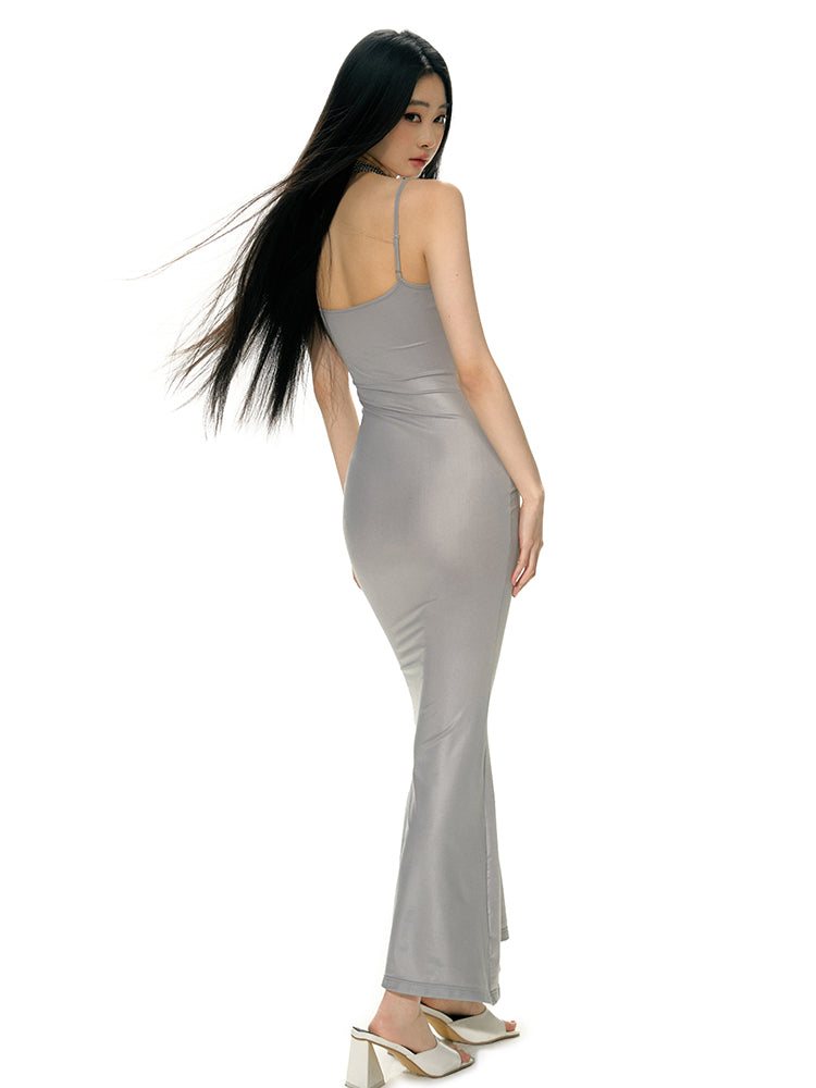 Mermaid Tail Stretch Spaghetti Dress - CHINASQUAD
