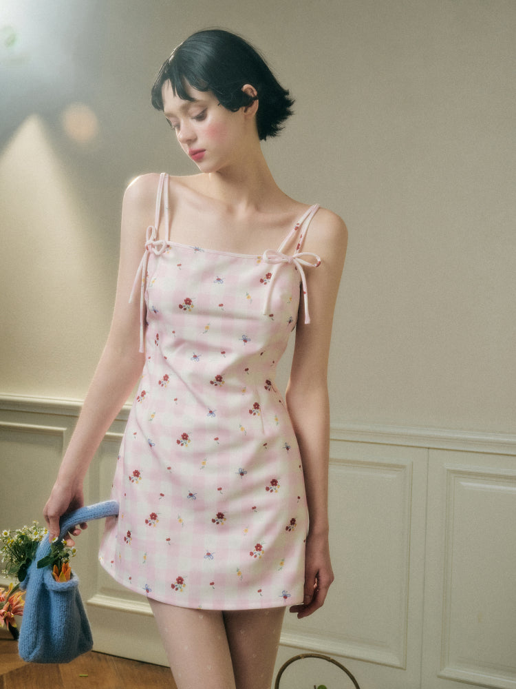 Strappy Floral Print Dress - CHINASQUAD