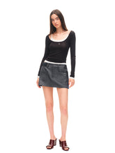 Wool Fold-Structure Low-waist Pencil Skirt - CHINASQUAD