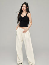 Star Print Slimming Wide Shoulder Strap Knit Vest - CHINASQUAD