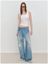 Fake Two-Piece U-Neck Camisole Tank Top - CHINASQUAD