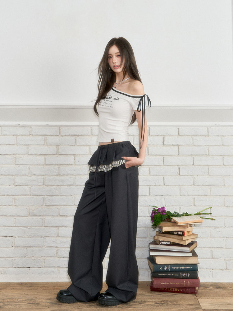 Plaid Spliced Casual Pants - CHINASQUAD