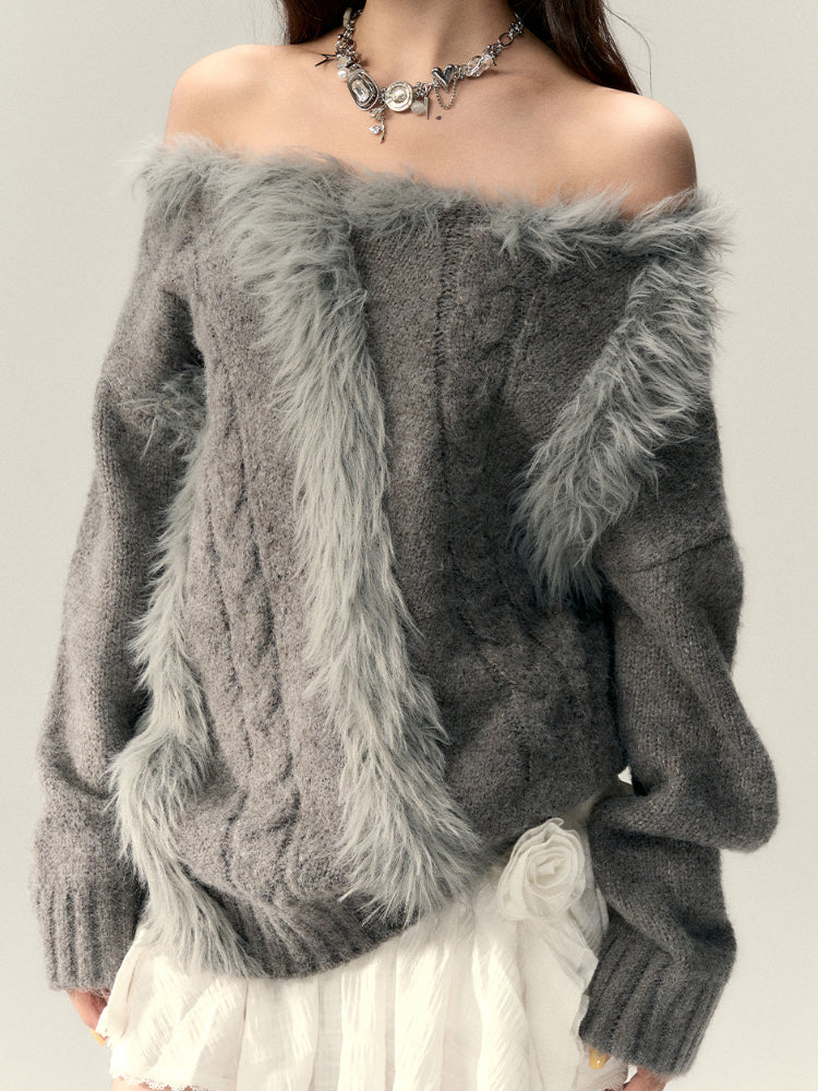 Asymmetric One-Shoulder Knit Sweater - CHINASQUAD