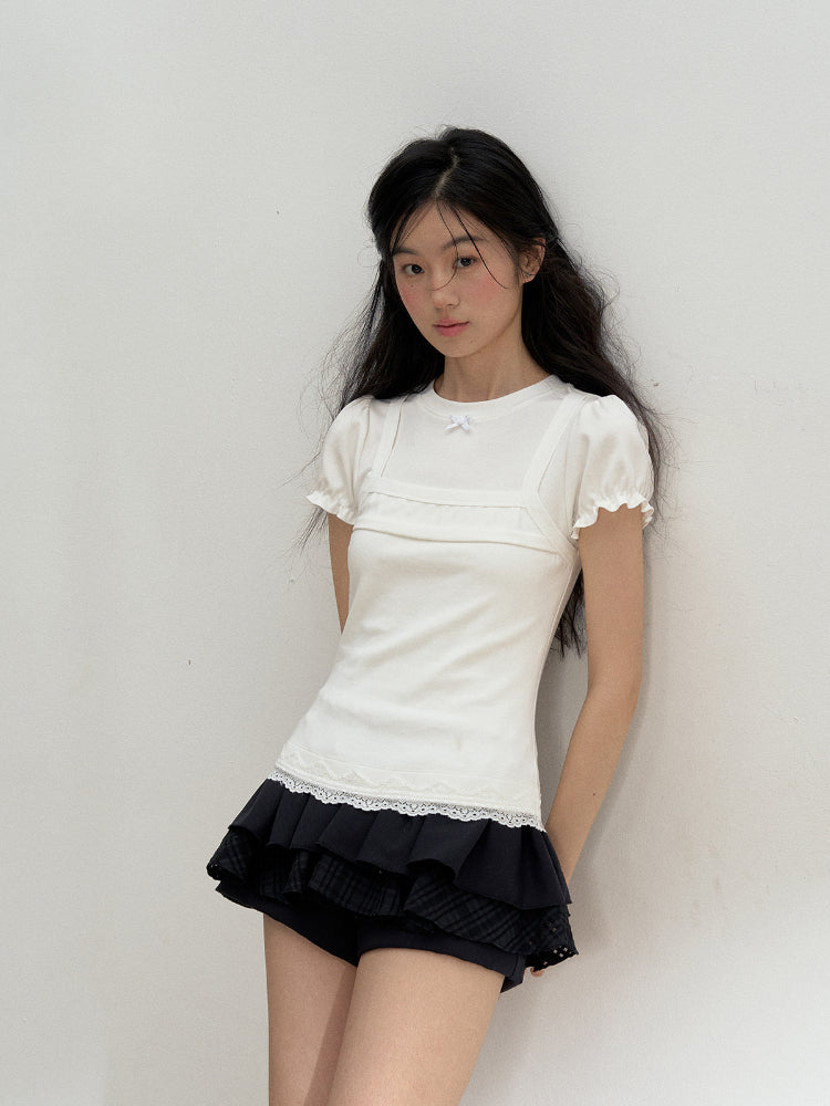 Black and White 3D A-Line Skirt - CHINASQUAD