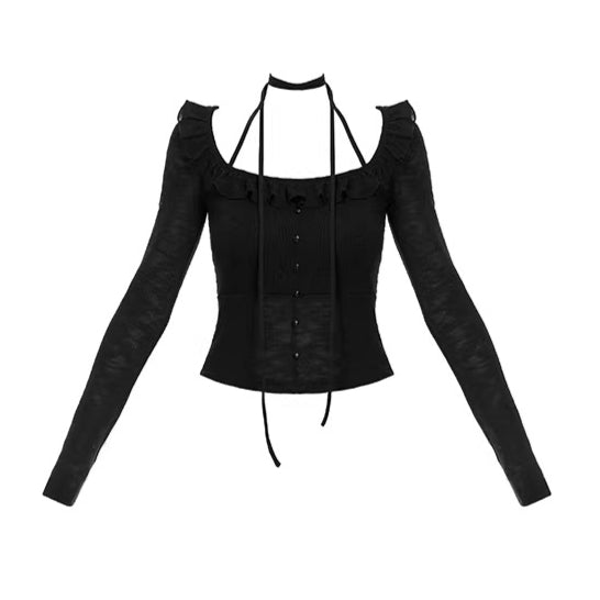Heartbeat Ruffle Square Neck Fitted Base Layer