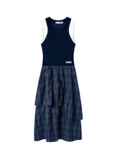 Plaid Asymmetric Sleeveless Vest Dress - CHINASQUAD