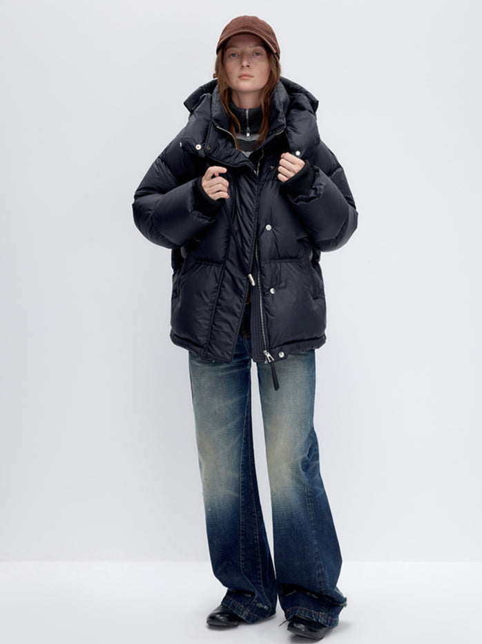 Windproof Hooded Duck Down Jacket - CHINASQUAD