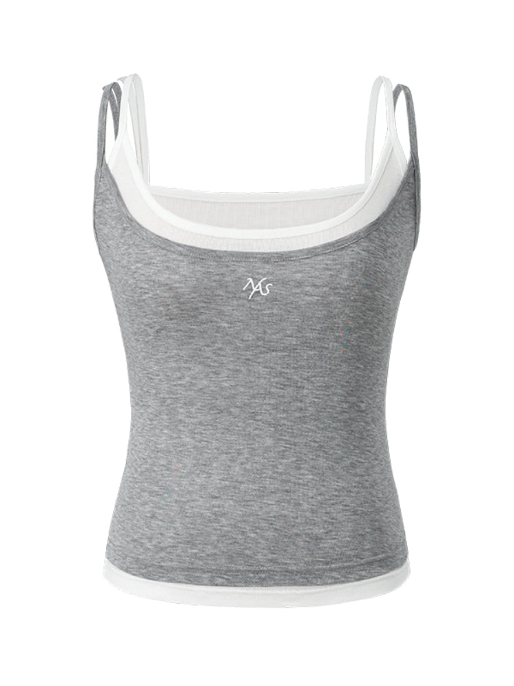 Fake Two-Piece Color-Block Splicing Vest - CHINASQUAD