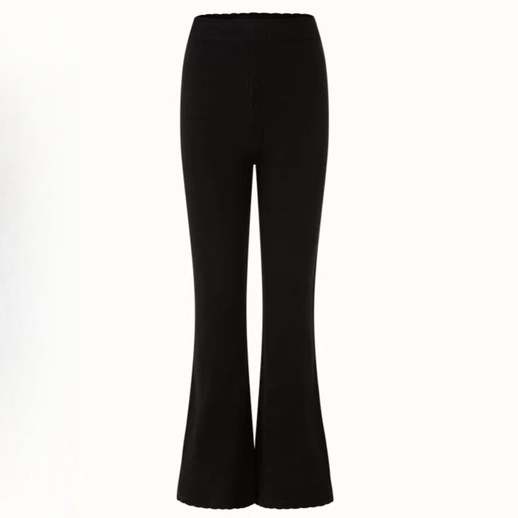 Wool-Blend Vintage Top & Ruffle Pants Set