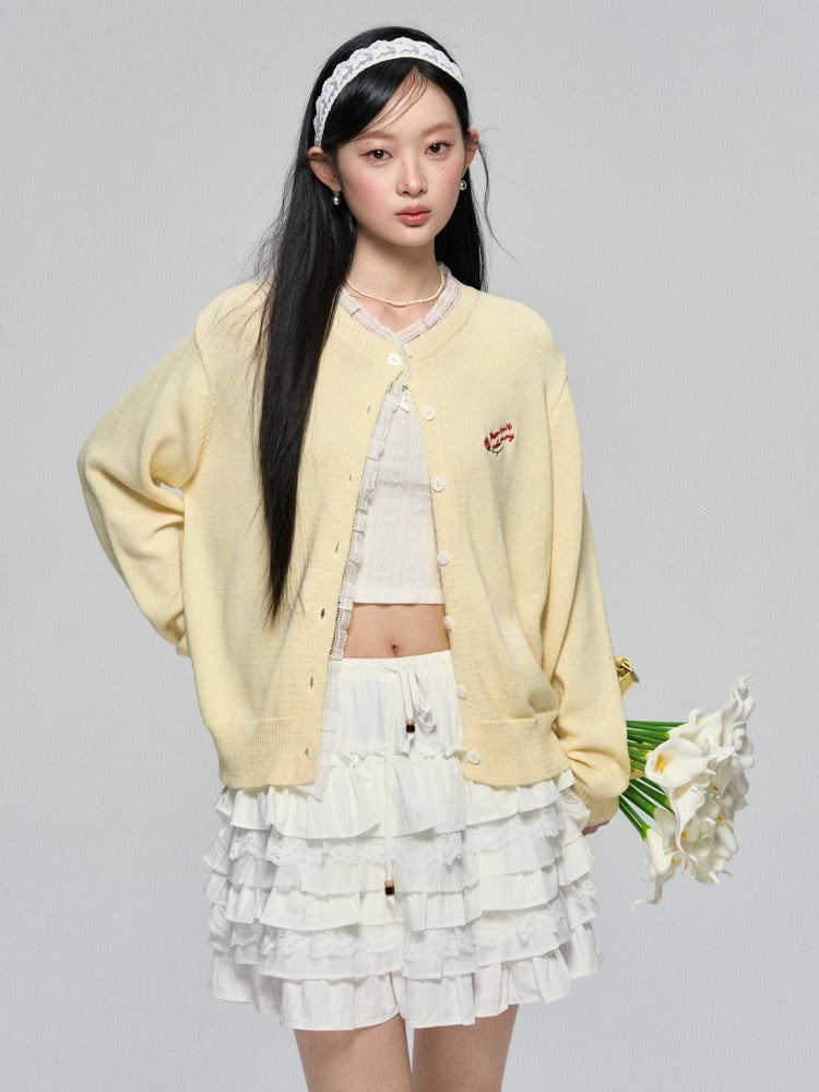 Layered Lace Pearl Trim Ballet Skirt - CHINASQUAD