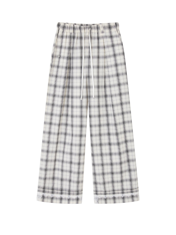 Bubble Check Flap Trousers