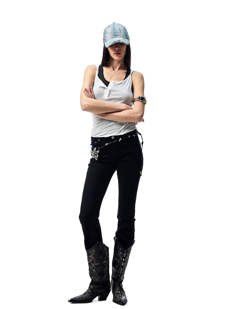 Double-layer Fake Two-piece Color-Blocking Vest - CHINASQUAD