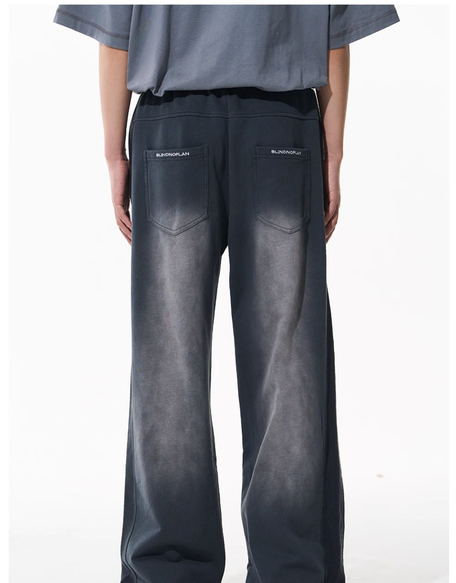 Washed Gradient Pure Cotton Relaxed Sweatpants - CHINASQUAD