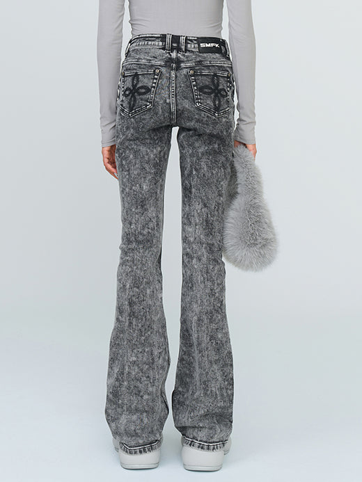 Mirage Snow Flare Jeans - CHINASQUAD