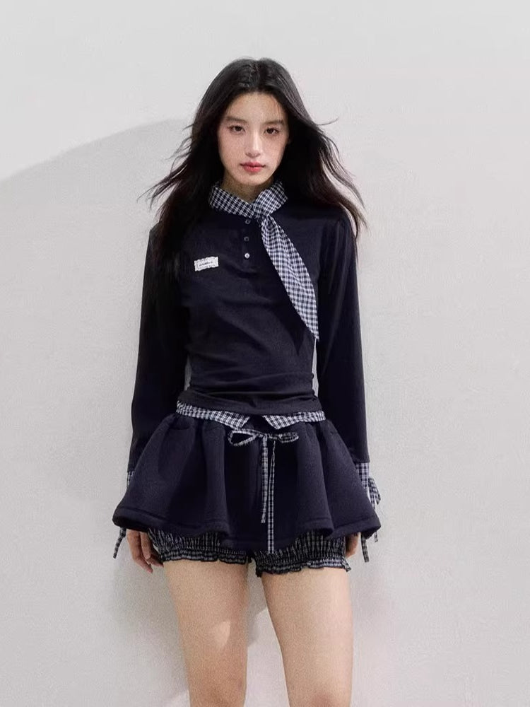 Preppy Style Bow Tie Hoodie - CHINASQUAD