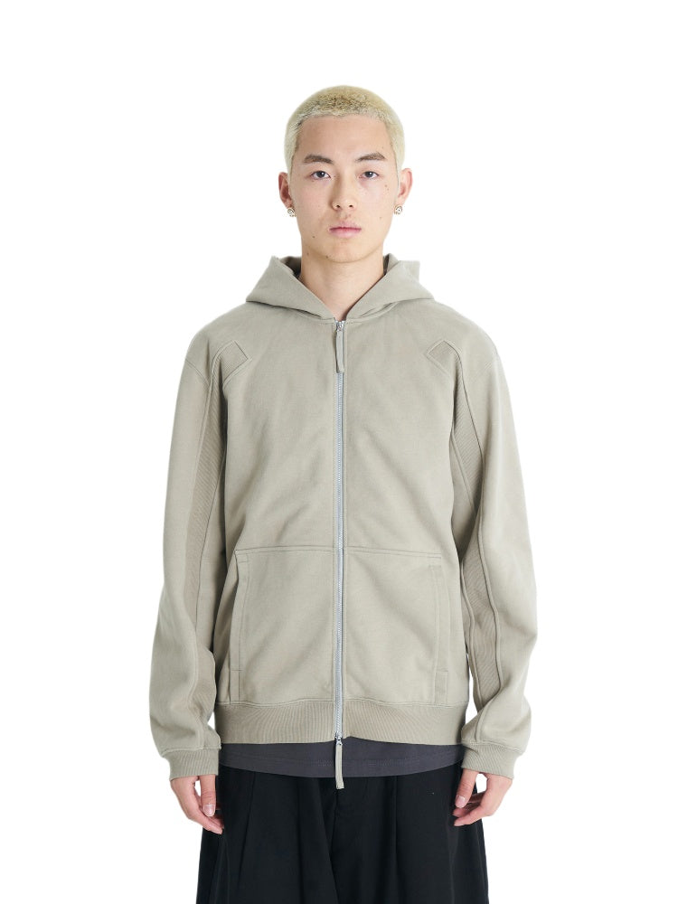 Deep Brown & Grey-Green Patchwork Sweatshirt - CHINASQUAD