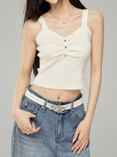 Star Print Slimming Wide Shoulder Strap Knit Vest - CHINASQUAD