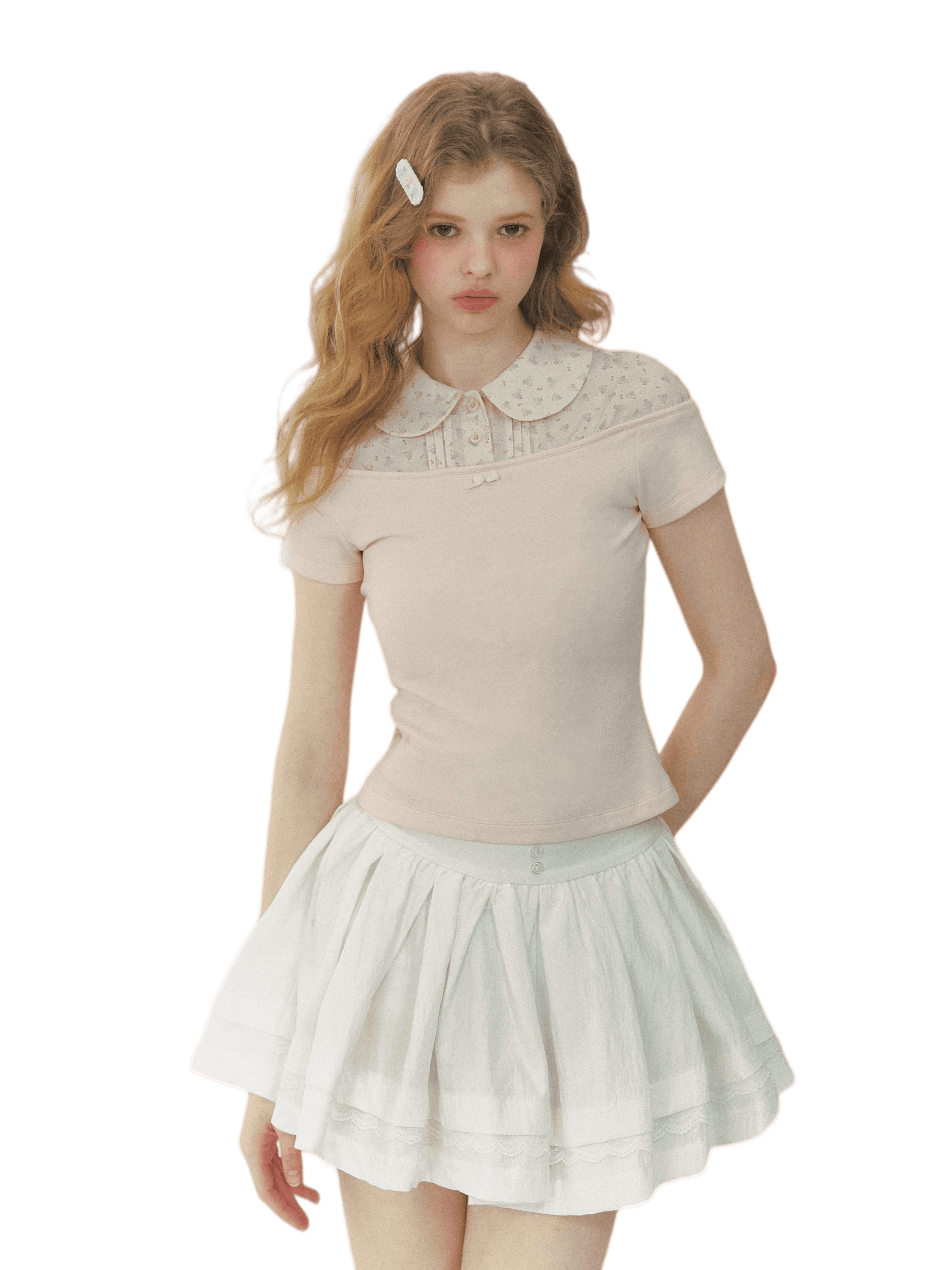 Elegant Prelude Floral Layered Shirt