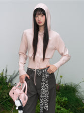 Bow Tie Waist Hoodie Knitted Long Coat - CHINASQUAD