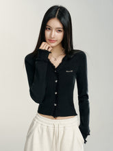 V-neck Frayed Knit Top - CHINASQUAD