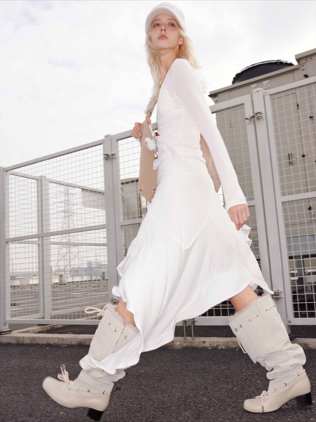 Detachable Fur Collar Suede Knee-High Fashion Boots - CHINASQUAD