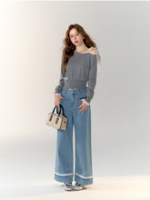 Lace-Up Shoulder Sweatshirt - CHINASQUAD