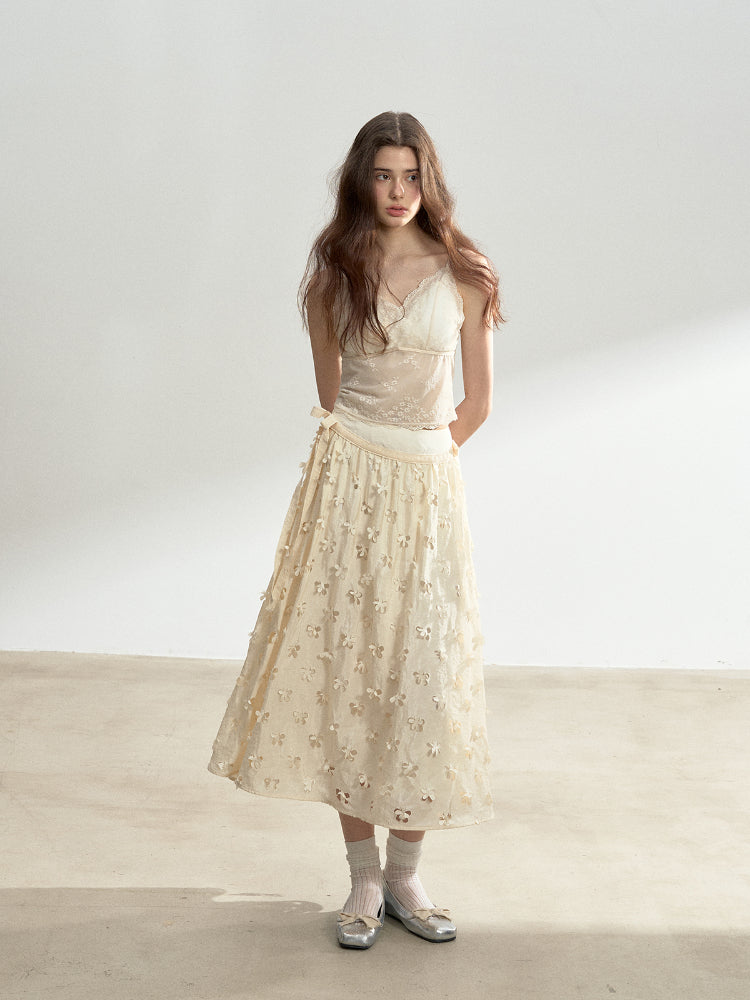 Lace Trimmed Girly Feel Top - CHINASQUAD