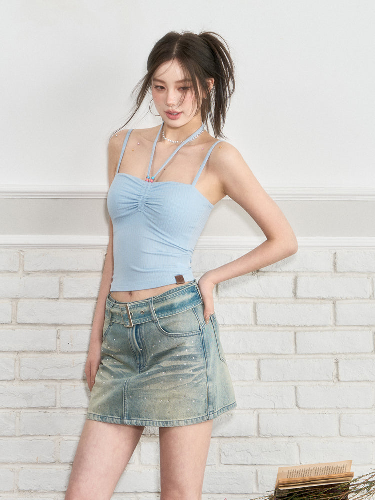 Halter Neck Tank Top & Cardigan Set - CHINASQUAD