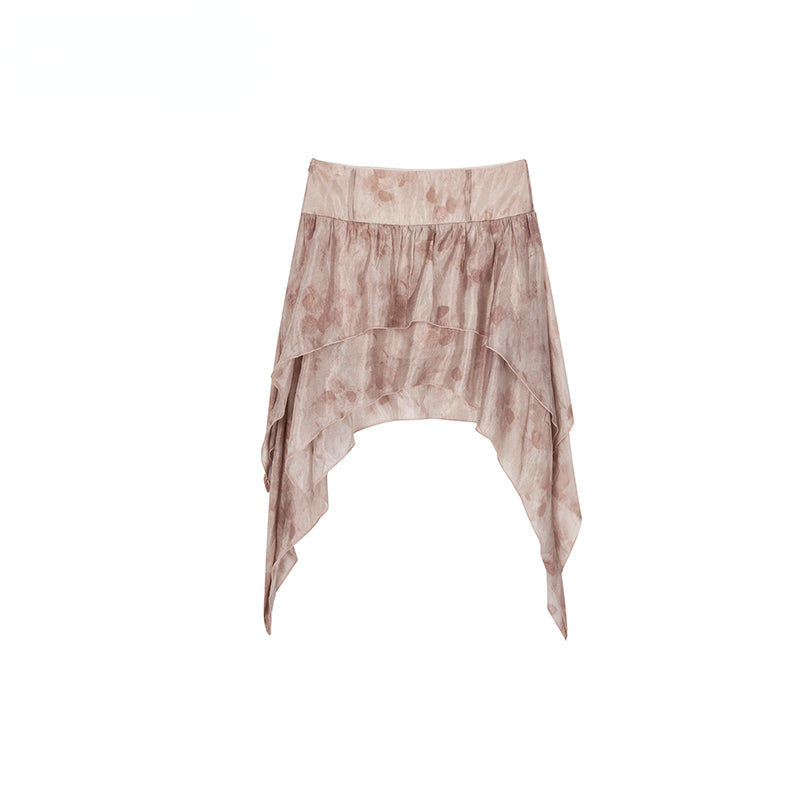 Ruffled Ombre Cardigan & Skirt Set - CHINASQUAD