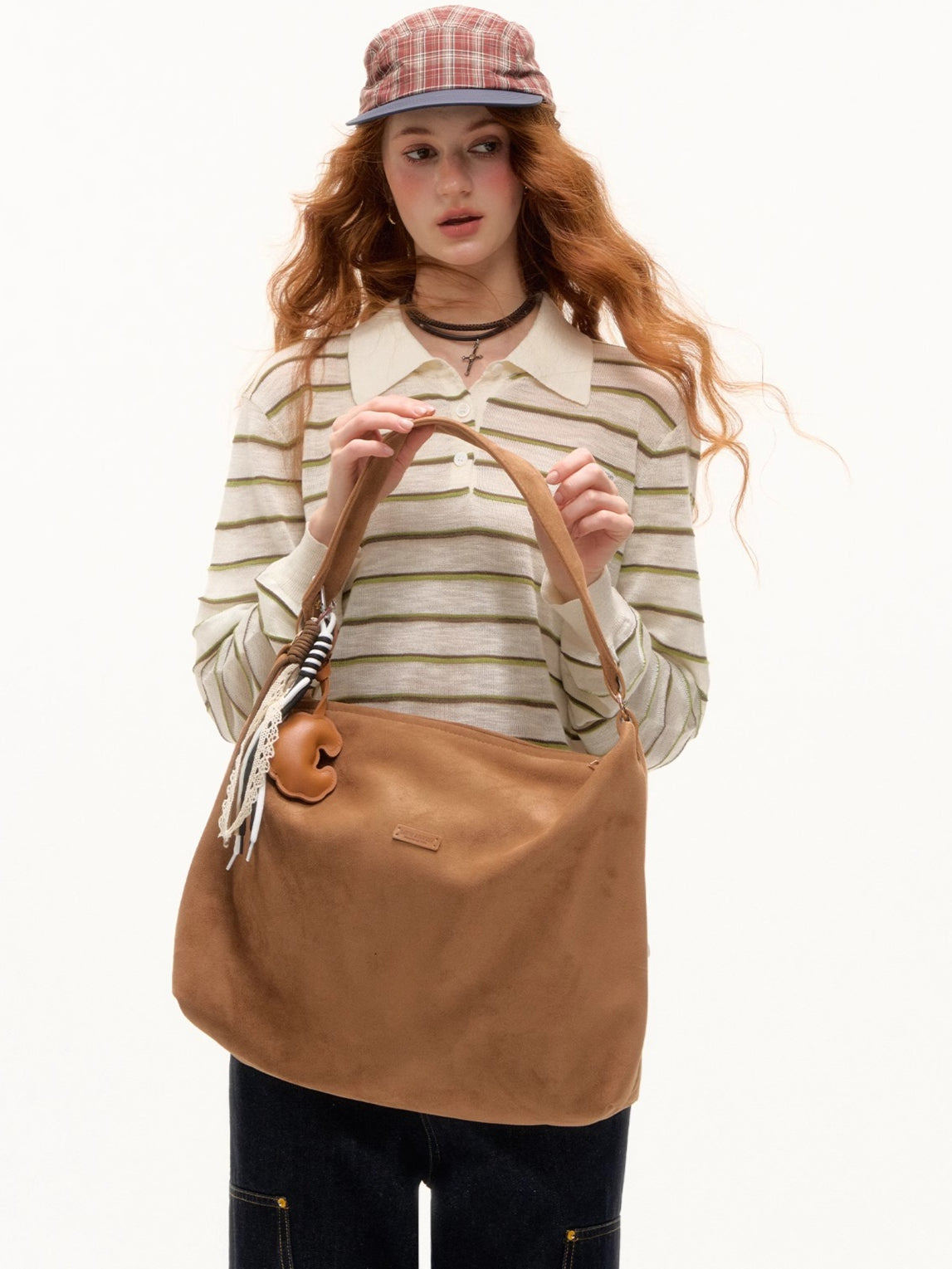 Striped Polo Drawstring T-shirt