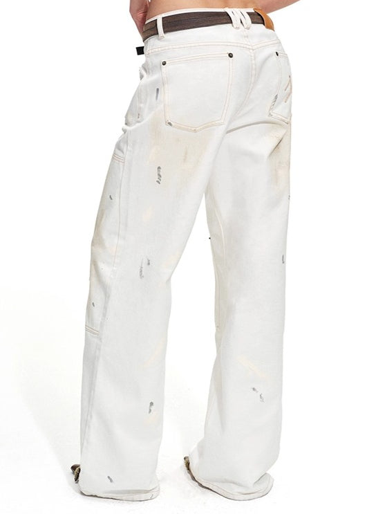 Polar Washed Twill Wide-Leg Jeans