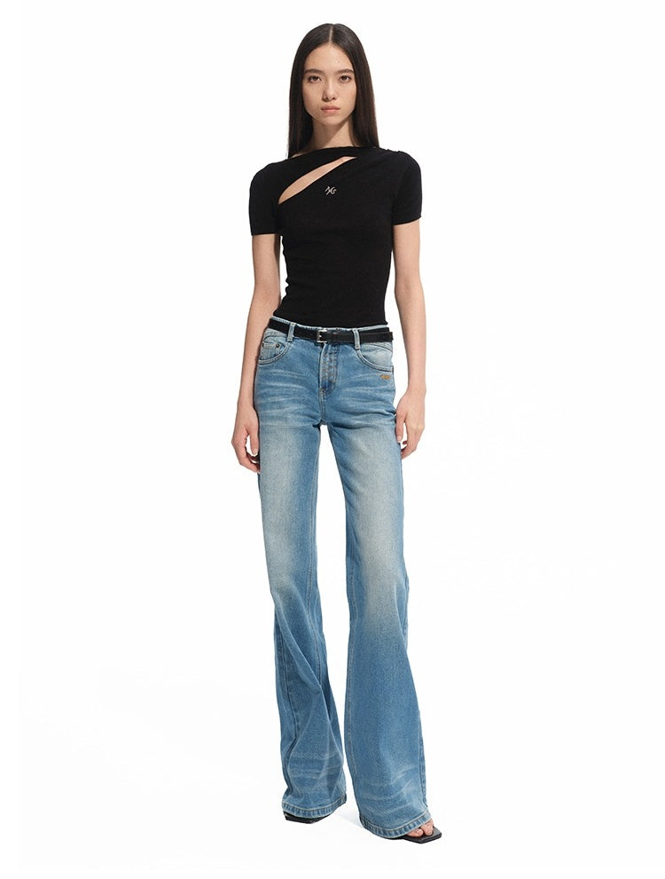 Crescent Knit Modal-Cotton T-Shirt - CHINASQUAD