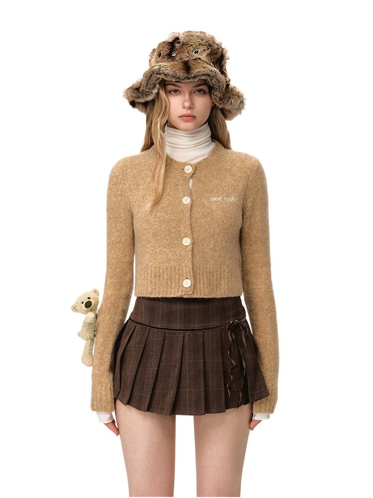 Short Knitted Cardigan Sweater Jacket - CHINASQUAD