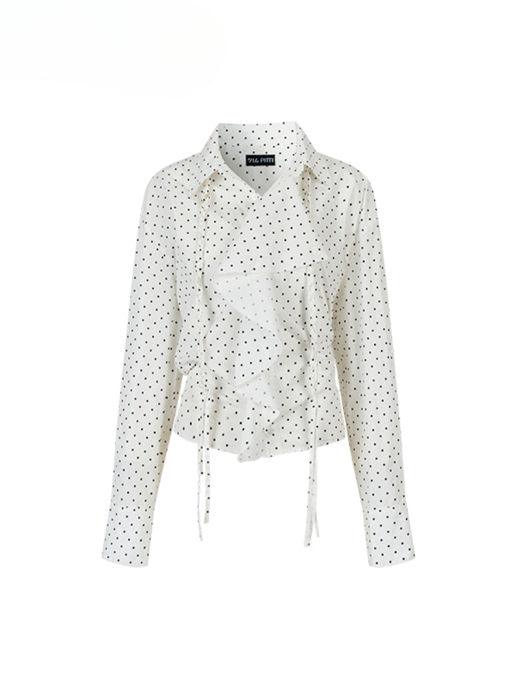 Waist-Cinched Layered Sunshade Short Shirt - CHINASQUAD