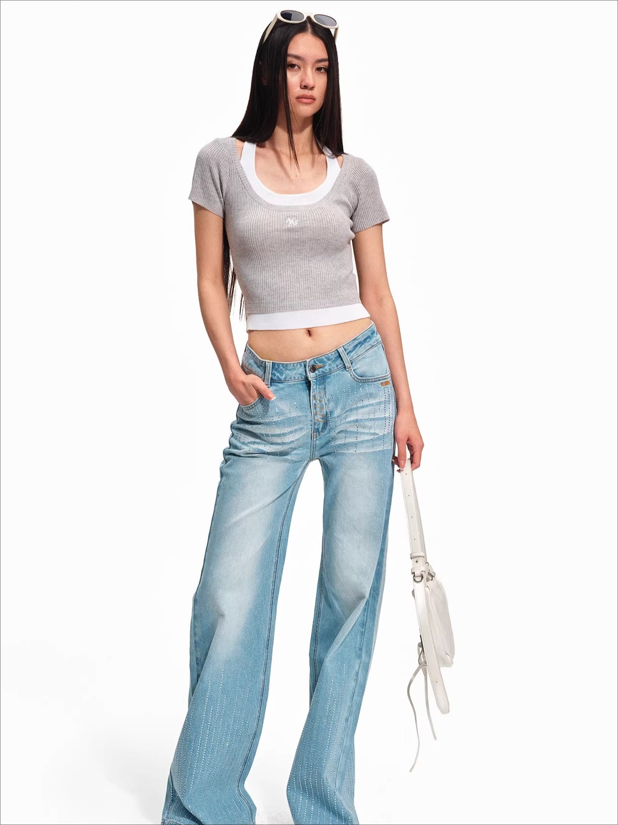 Academy Layered Wool-Blend Halter Tee