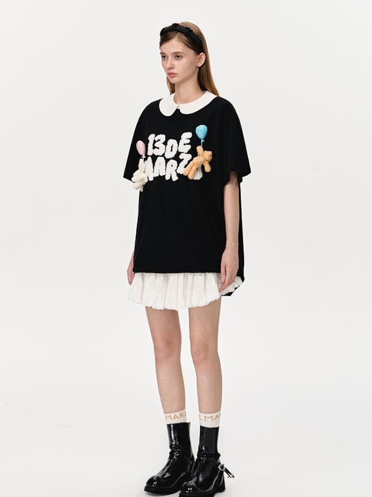 Balloon Doll Graphic Short-Sleeve T-Shirt - CHINASQUAD