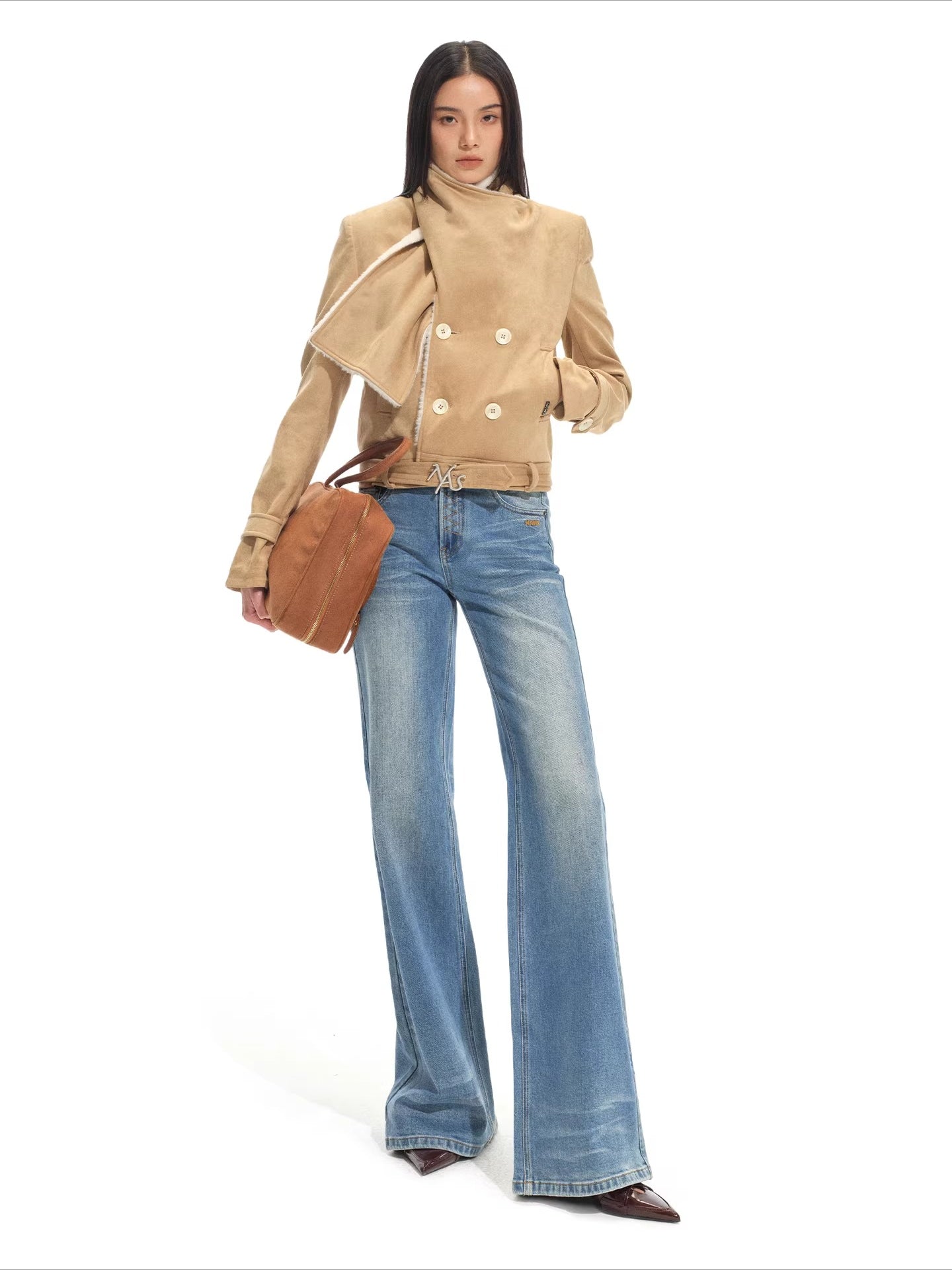 Maddie Shawl Faux Shearling Jacket