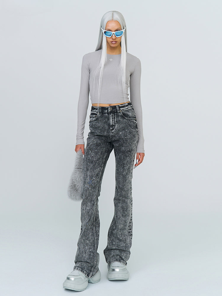 Mirage Snow Flare Jeans - CHINASQUAD