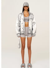 Silver & Black Loose Oversized Sports Jacket - CHINASQUAD