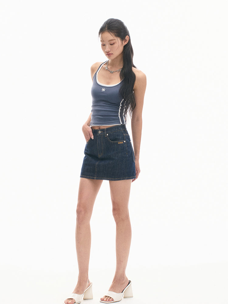 Classic Retro Mid-Waist Cotton Skirt - CHINASQUAD