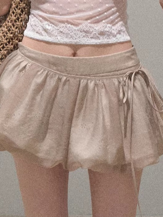 Detachable Floral Cutout Double-Layer Skirt