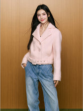 Pink Wool Short Jacket - CHINASQUAD