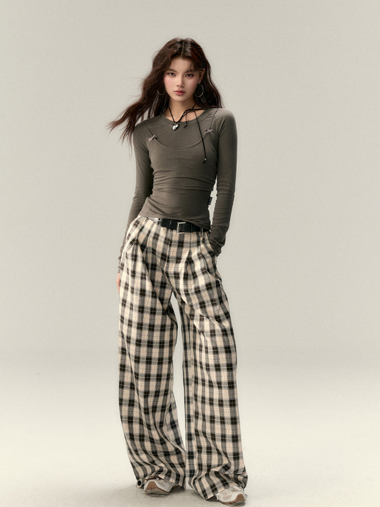 Butterfly Bow Vest & Base Layer T-Shirt Long-Sleeve Set - CHINASQUAD