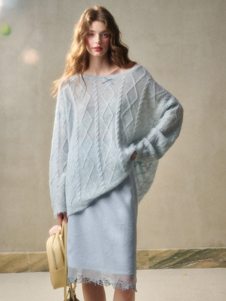Pearl Mohair Knit Sweater - CHINASQUAD