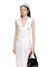 Striped Knit Sleeveless Top - CHINASQUAD