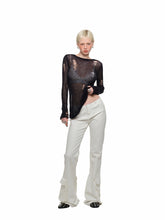 Reversible Hollow Sequin Knit Pullover - CHINASQUAD