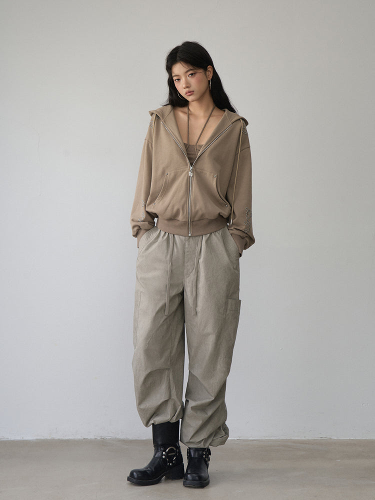 Rivet Loose Zip-up Hoodie - CHINASQUAD