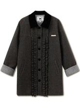 Gray Herringbone Wool Coat - CHINASQUAD