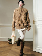 Wool Blend Cream Cloud Coat - CHINASQUAD
