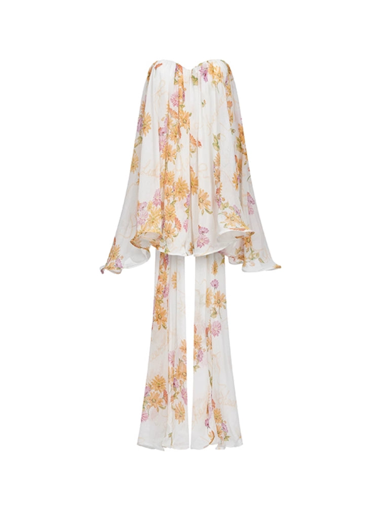 Thiri Chiffon Tube Top Dress - CHINASQUAD